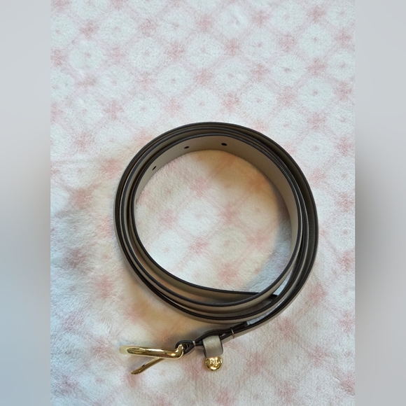 Lauren Ralph Lauren Women’s Charm Crosshatch Leather Belt – Size Large - Picture 4 of 5